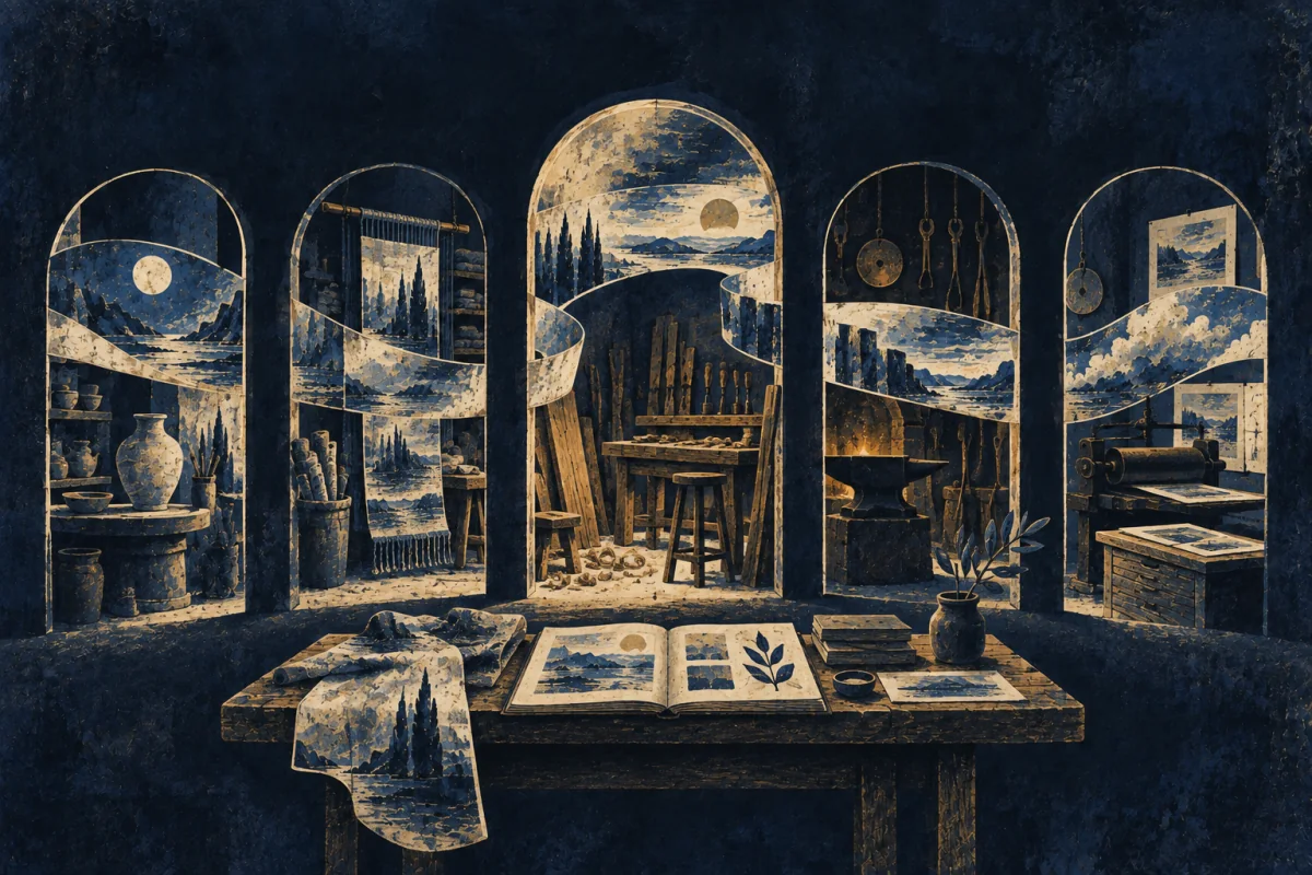 Midnight Symbols card representing Many-Workshop Steadier.